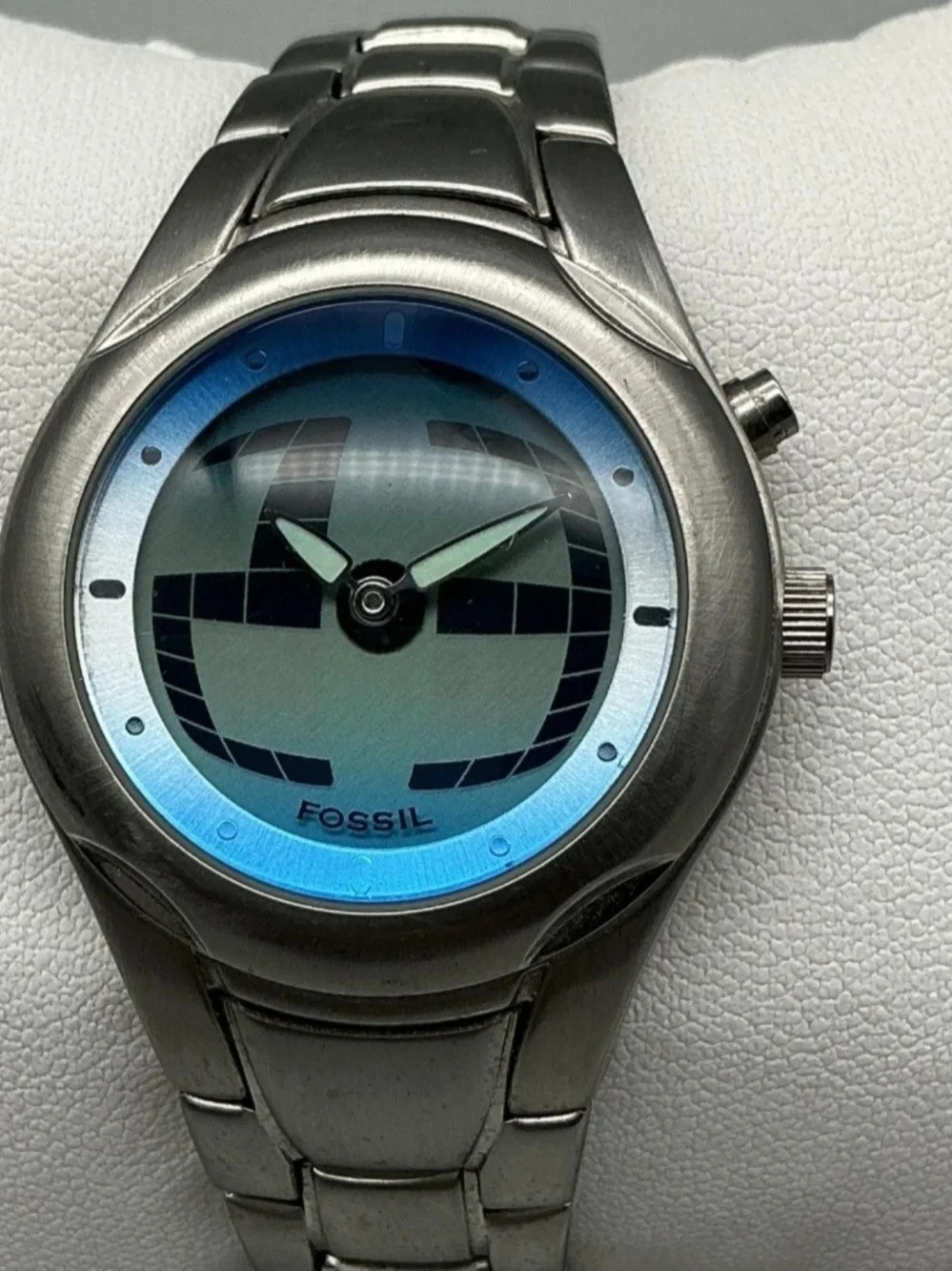 Fossil Women's Stainless Steel Blue Dial Analog Watch (Working)